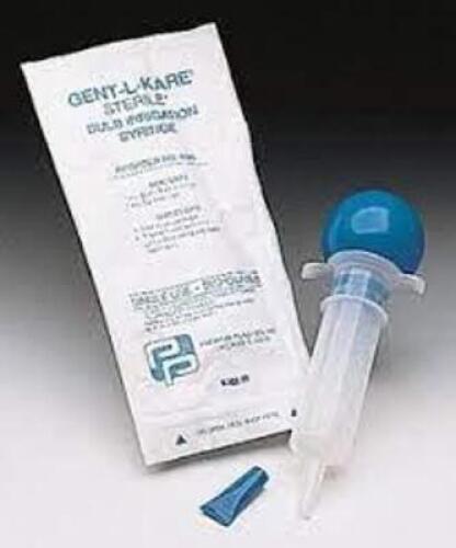 DESCRIPTION: (2) CASES OF (50) BULB IRRIGATION SYRINGE BRAND/MODEL: GENT-L-KARE INFORMATION: STERILITY GUARANTEED UNLESS PACKAGE IS OPEN OR DAMAGED SI