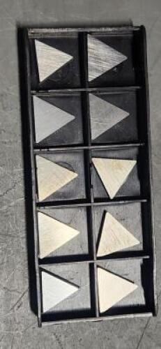 DESCRIPTION: (10) SOLID CARBIDE TURNING INSERTS BRAND/MODEL: VC TPG321 RETAIL$: $102.20 QTY: 10