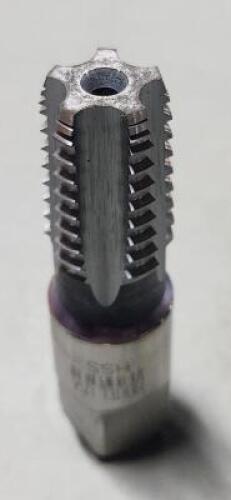 DESCRIPTION: (1) HSS INTERUPTED THREAD PIPE TAP BRAND/MODEL: HERTEL 75622134 SIZE: 3/8-18 NPT RETAIL$: $134.30 QTY: 1