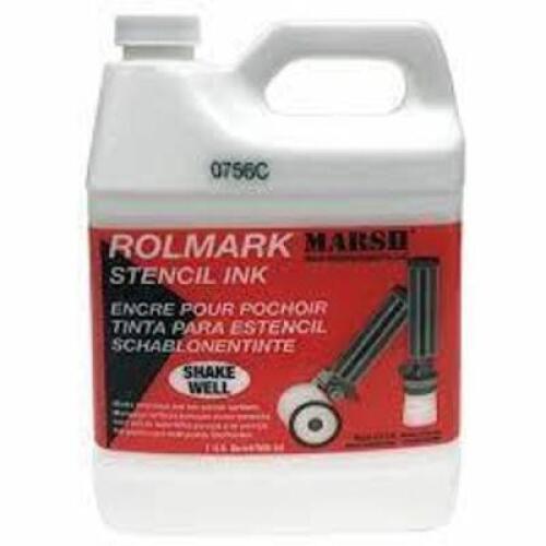 DESCRIPTION: (4) STENCIL INK BRAND/MODEL: ROLMARK BY MARSH INFORMATION: WHITE SIZE: 1 GALLON RETAIL$: $30.00 EA QTY: 4
