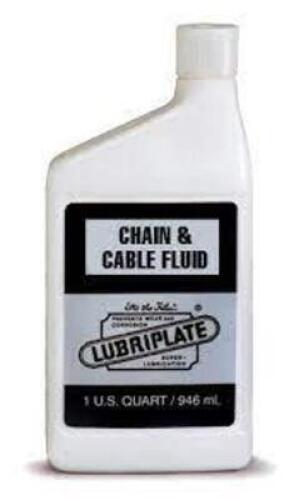 DESCRIPTION: (4) CHANIN AND CABLE LUBE BRAND/MODEL: LUBRIPLATE SIZE: 1 QT RETAIL$: $32.00 EA QTY: 4