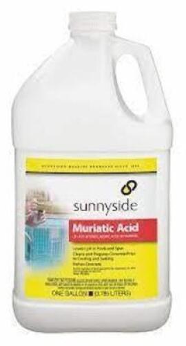 DESCRIPTION: (2) MURIATIC ACID BRAND/MODEL: SUNNYSIDE #44ZU25 SIZE: 1 GALLON RETAIL$: $13.46 EA QTY: 2