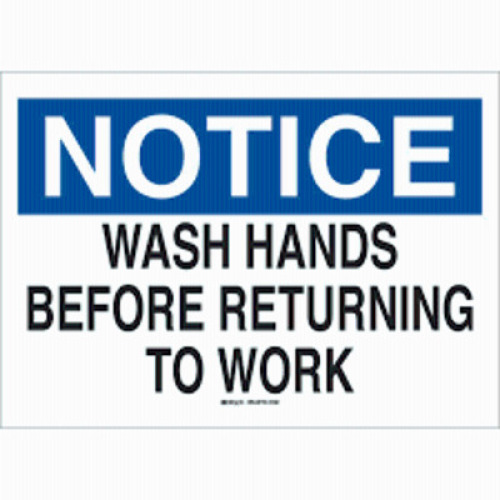 DESCRIPTION: (4) WASH HANDS SIGN BRAND/MODEL: BRADY RETAIL$: $10.00 EA QTY: 4