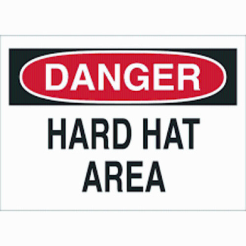 DESCRIPTION: (4) HARD HAT AREA SIGN BRAND/MODEL: BRADY #22984 RETAIL$: $11.00 EA QTY: 4