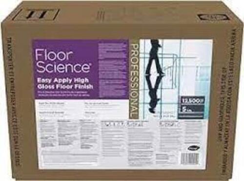 DESCRIPTION: (1) FLOOR SCIENCE EASY APPLY HIGH GLOSS FLOOR FINISH BRAND/MODEL: DIVERSEY #CBD540427 SIZE: 5 GALLON RETAIL$: $121.99 EA QTY: 1