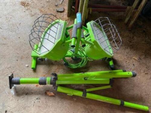 DESCRIPTION (6) COMMERCIAL ELECTRIC HEAVY DUTY DUAL HALOGEN WORK LIGHTS W/ TRIPOD STANDS. THIS LOT IS: SOLD BY THE PIECE LOCATION WAREHOUSE 2 QTY 6