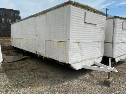 DESCRIPTION 24' METAL OFFICE / STORAGE TRAILER W/ TITLE ADDITIONAL INFORMATION TIRES NEED REPAIRED / REPLACED. SIZE 24' LOCATION LOT 1 QTY 1