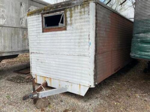 DESCRIPTION 20' METAL OFFICE / STORAGE TRAILER W/ TITLE ADDITIONAL INFORMATION TIRES NEED REPAIRED / REPLACED. SIZE 24' LOCATION LOT 2 QTY 1