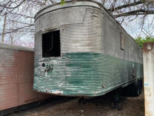 DESCRIPTION 30' SEMI STORAGE TRAILER. ADDITIONAL INFORMATION TIRES NEED REPAIRED. NO TITLE, SCRAP ONLY LOCATION LOT 2 QTY 1