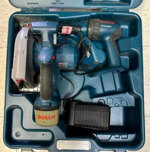DESCRIPTION CORDLESS SAW AND LIGHT BRAND / MODEL: BOSCH ADDITIONAL INFORMATION WITH BATTERY AND CHARGER LOCATION OFFICE QTY 1