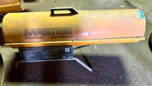 DESCRIPTION TORPEDO HEATER BRAND / MODEL: MASTER ADDITIONAL INFORMATION 150000 BTU LOCATION RIGHT WAREHOUSE QTY 1
