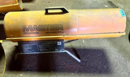 DESCRIPTION TORPEDO HEATER BRAND / MODEL: MASTER ADDITIONAL INFORMATION 150000 BTU LOCATION RIGHT WAREHOUSE QTY 1
