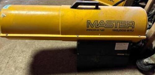 DESCRIPTION TORPEDO HEATER BRAND / MODEL: MASTER ADDITIONAL INFORMATION 150000 BTU LOCATION RIGHT WAREHOUSE QTY 1