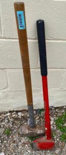 DESCRIPTION SLEDGE HAMMER AND WEDGE. THIS LOT IS: SOLD BY THE PIECE LOCATION WAREHOUSE 1 QTY 2