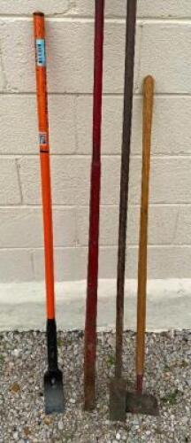 DESCRIPTION (4) ASSORTED LONG HANDLE TOOLS. THIS LOT IS: SOLD BY THE PIECE LOCATION WAREHOUSE 1 QTY 4
