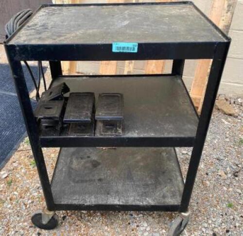 DESCRIPTION THREE TIER AV CART LOCATION WAREHOUSE 1 QTY 1