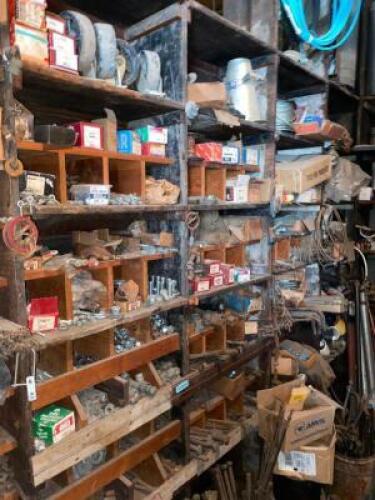 DESCRIPTION CONTENTS OF (3) SHELVES - ASSORTED HARDWARE AND FASTENERS,. ADDITIONAL INFORMATION SEE ADDITIONAL PHOTOS THIS LOT IS: ONE MONEY LOCATION W