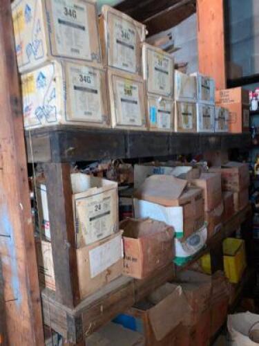 DESCRIPTION CONTENTS OF SINGLE SHELF - ASSORTED HARDWARE AND FASTENERS,. ADDITIONAL INFORMATION SEE ADDITIONAL PHOTOS THIS LOT IS: ONE MONEY LOCATION