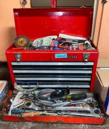 DESCRIPTION CRAFTSMAN FIVE DRAWER TOOL ORGANIZER W/ CONTENTS - ASSORTED HAND TOOLS THIS LOT IS: ONE MONEY LOCATION WAREHOUSE 1 QTY 1