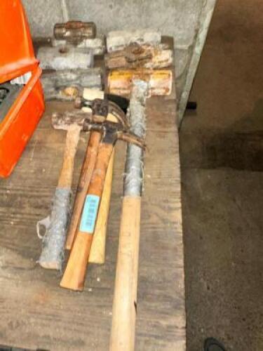 DESCRIPTION ASSORTED HAMMERS AND HAMMER HEADS LOCATION RIGHT WAREHOUSE QTY 1