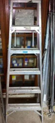 DESCRIPTION 6' ALUMINUM LADDER SIZE 6' LOCATION WAREHOUSE 1 QTY 1