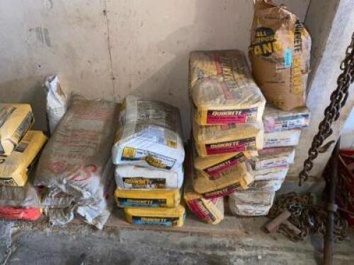 DESCRIPTION (16) ASSORTED BAGS OF QUICK CRETE MIX THIS LOT IS: SOLD BY THE PIECE LOCATION WAREHOUSE 2 QTY 16