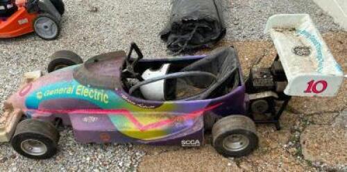 DESCRIPTION GAS POWERED GO KART. ADDITIONAL INFORMATION MOTOR HAS COMPRESSION. MAY NEED SERVICE. LOCATION WAREHOUSE 2 QTY 1