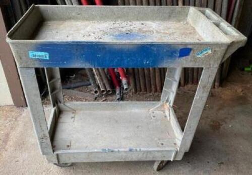 DESCRIPTION TWO TIER GREY UTILITY CART LOCATION WAREHOUSE 2 QTY 1
