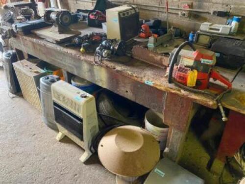 DESCRIPTION 10" X 36" WALL WOOD SHOP TABLE / FABRICATION TABLE. ADDITIONAL INFORMATION CONTENTS ARE NOT INCLUDED LOCATION WAREHOUSE 1 QTY 1