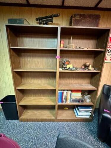DESCRIPTION (2)- BOOKSHELVES ADDITIONAL INFORMATION CONTENTS NOT INCLUDED SIZE 33X76X11 LOCATION OFFICE QTY 2