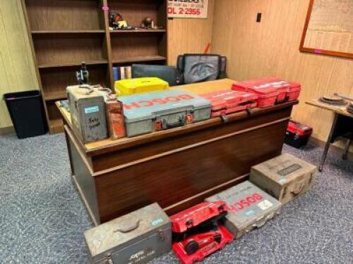 DESCRIPTION OFFICE DESK W/ CHAIR ADDITIONAL INFORMATION CONTENT NOT INCLUDED LOCATION OFFICE QTY 1