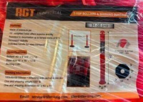 DESCRIPTION: (20) T-TOP BOLLARD CONES WITH RUBBER BASE QTY: 20