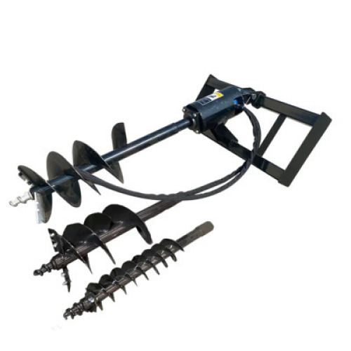 DESCRIPTION: SKID STEER HYDRAULIC AUGER SET BRAND/MODEL: MOWER KING SSECAG-Y SIZE: 6", 12", 14" RETAIL$: $2,269.00 QTY: 1