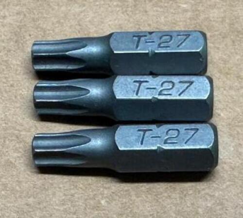 (1) CASE OF T-27 1" HEX BITS.