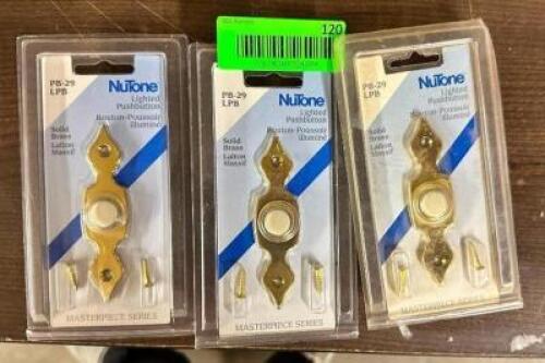 (3) - LIGHTED PUSH BOTTON DOOR BELLS