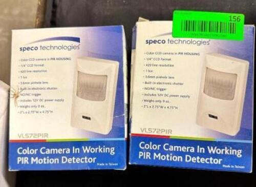 (2) - COLOR CAMERA PIR MOTION DETECTORS