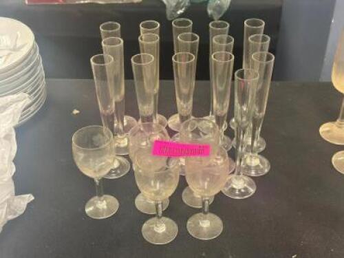 GROUP OF CHAMPAGNE GLASSES