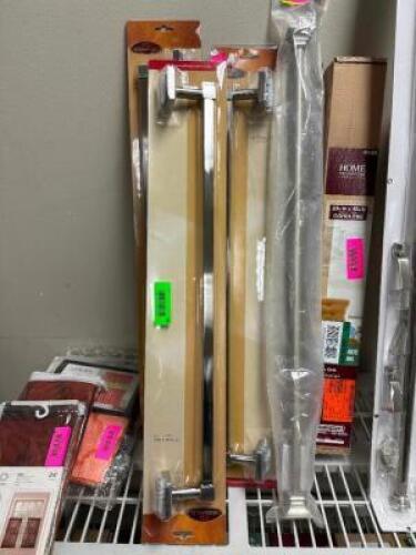 ASSORTED BATHROOM HARDWARE AND BLINDS