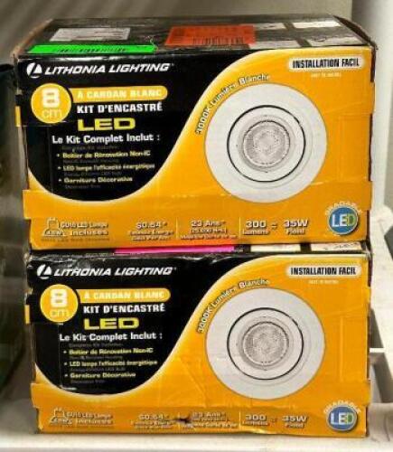 (2) - 3" BRONZE GIMBAL RECESSED LED LIGHT KITS