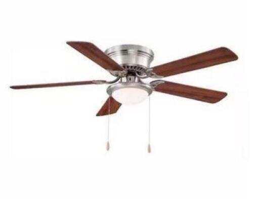 HUGGER 52 IN. LED INDOOR BRUSHED NICKEL CEILING FAN WITH LIGHT KIT