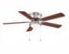 HUGGER 52 IN. LED INDOOR BRUSHED NICKEL CEILING FAN WITH LIGHT KIT