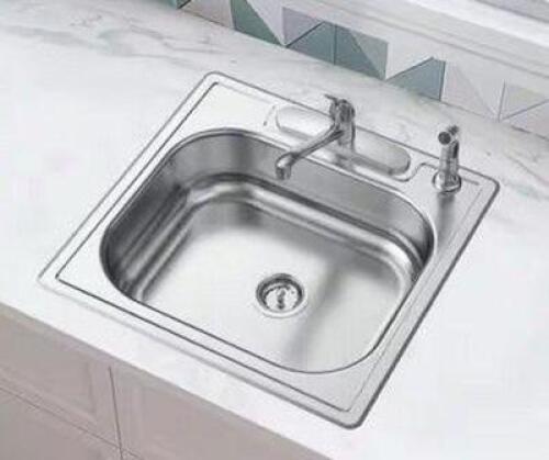 25 IN. DROP IN SINGLE BOWL 20-GAUGE STAINLESS STEEL KITCHEN SINK