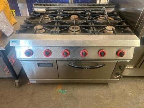 SIX BURNER RANGE W/ LOWER OVEN