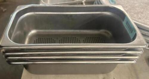 (4) 1/3 SIZE SLOTTED STAINLESS INSERTS