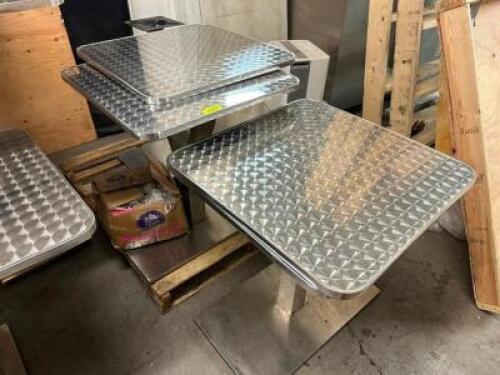 (3) 24" X 24" TABLES W/ BASE.