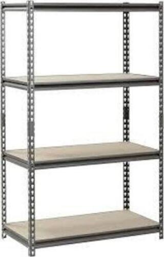 DESCRIPTION: (1) INDUSTRIAL SHELVINGBRAND/MODEL: MUSCLE RACK #UR361860PB4P-SVSIZE:&nbsp;60" Height x 36" Width x 18" DepthRETAIL$: $218.00QTY: 1