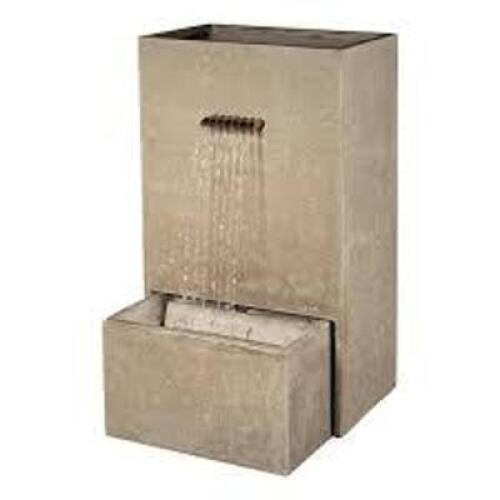 DESCRIPTION: (1) DURABLE REINFORCED ELECTRIC PUMP FOUNTAIN BRAND/MODEL: SAVERNE INFORMATION: FIBERGLASS, CAST-CEMENT SIZE: 23.6" L X 13.8" W X 39.4" H
