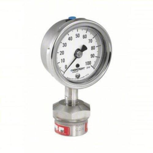 DESCRIPTION: (1) PRESSURE GAUGE BRAND/MODEL: ASHCROFT #787N35 INFORMATION: STAINLESS STEEL SIZE: 0 TO 200 PSI, 1009, 2 1/2 IN DIAL, 1/4 IN MNPT, BOTTO