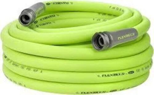 DESCRIPTION: (1) HEAVY DUTY, LIGHTWEIGHT GARDEN HOSE WITH SWIVEL GRIP BRAND/MODEL: FLEXZILLA #HFZG550YW-E INFORMATION: GREEN SIZE: 5/8", 50' RETAIL$: