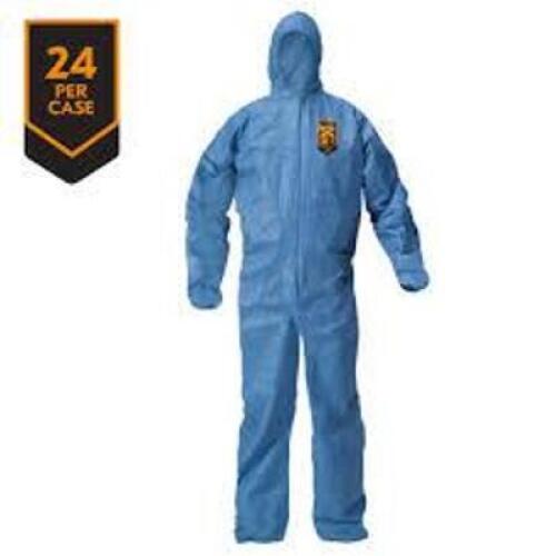 DESCRIPTION: (24) PAIRS OF DENIM COVERALLS, HOODED BRAND/MODEL: KLEENGUARD #45023 INFORMATION: BLUE SIZE: LARGE RETAIL$: $159.99 EA QTY: 24